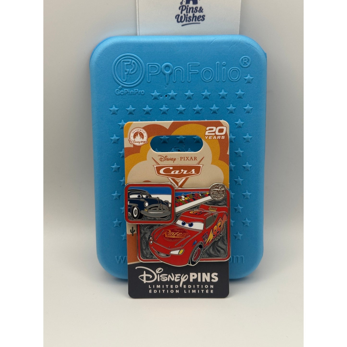 Cars 20th Anniversary Pin Lightning McQueen & Doc Hudson LE 3400