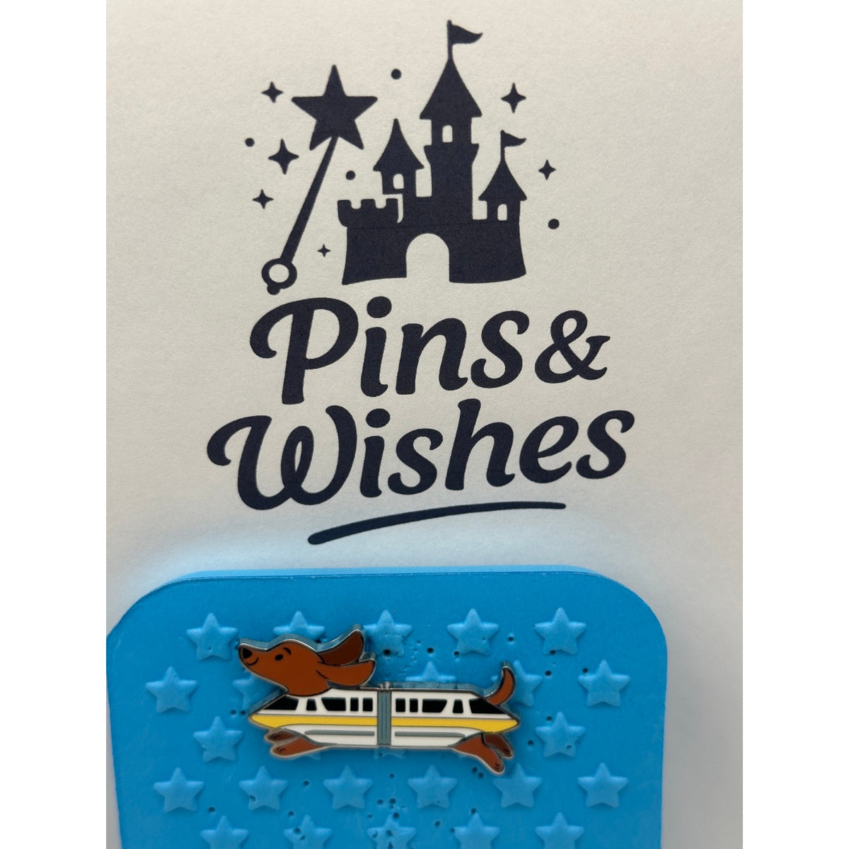 Disney Cats & Dogs in Halloween Costumes Pin - Dachshund Dressed as Monorail