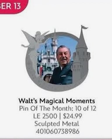 Limited Edition Walt's Magical Moments 10 of 12 (Expected Release October 13)