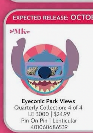 Limited Edition Stitch Eyeconic Views (Expected Release October 20)