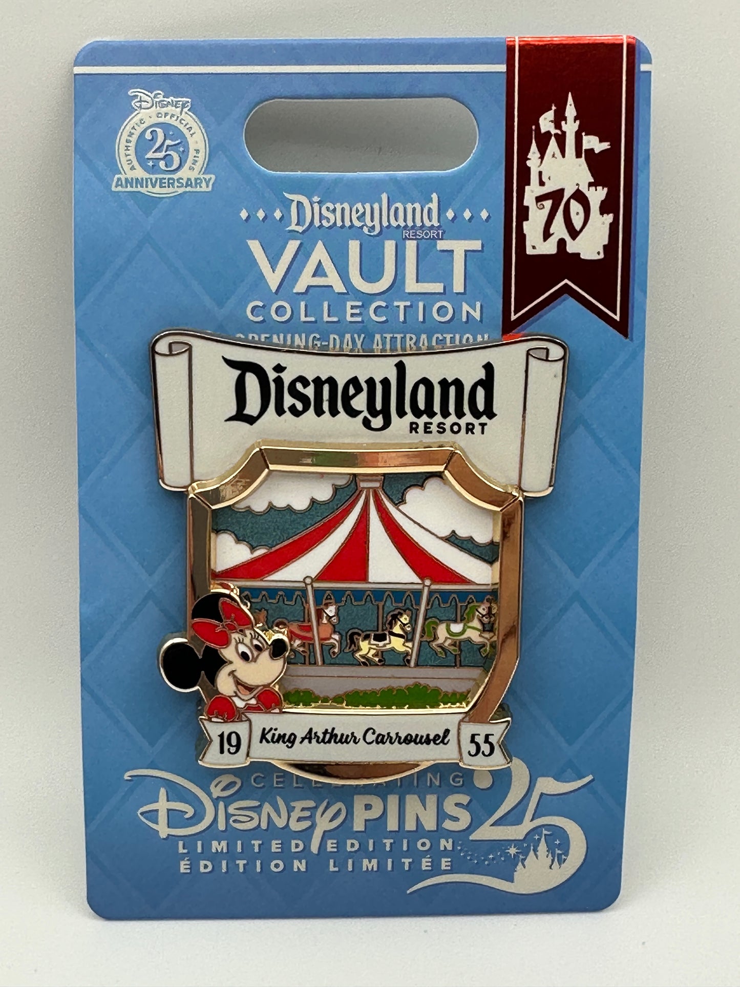 Disneyland 70 Vault Collection LE - 1955 Carousel - Opening Day - Minnie | Limited Edition| Pins and Wishes