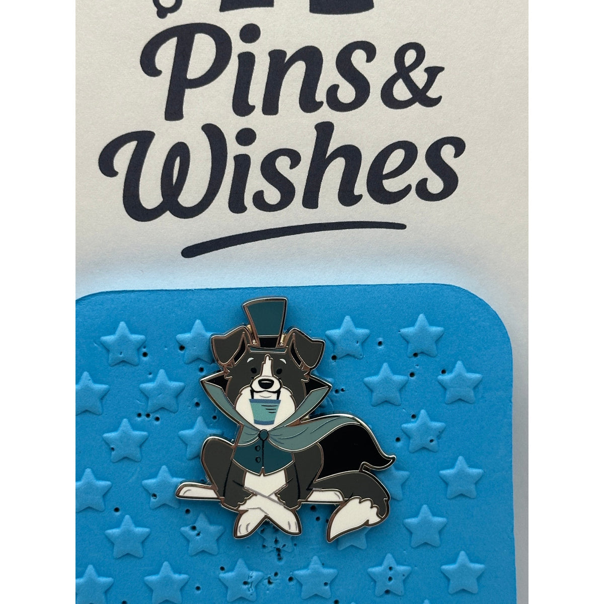 Disney Cats & Dogs in Halloween Costumes Pin - Border Collie Hatbox Ghost