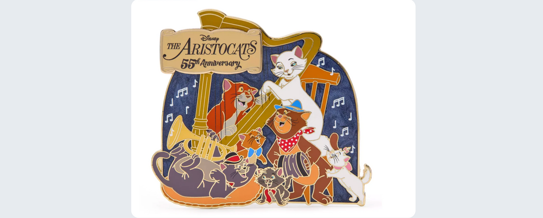 The Aristocats 55th Anniversary Mini Jumbo Pin at the Disney Store
