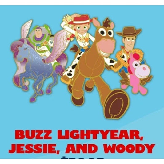 DSSH Toy Story 5 Cast Pin LE400 - Buzz Lightyear, Jesse, and Woody