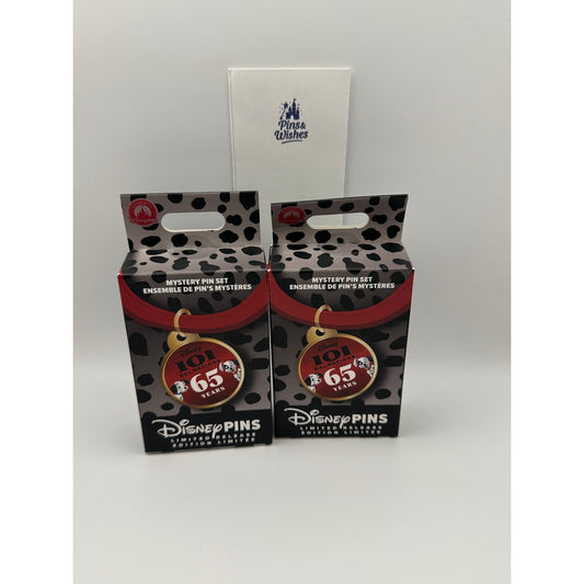 2 Unopened Boxes - 101 Dalmatians 65th Anniversary Mystery Box - Pins and Wishes