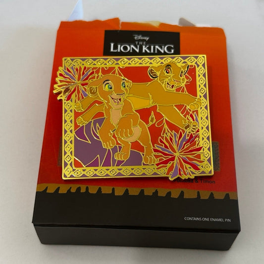 Disney Trading Pin 170583     Monogram - Young Simba and Nala - Lion King Framed