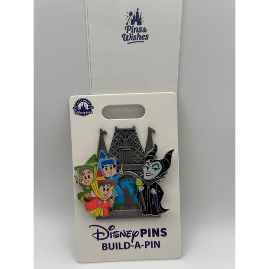 Disney Build-A-Pin 3 pin set - Maleficent, Castle, & 3 Fairies