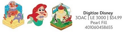 Limited Edition Digitize Disney Ariel 3 Pin Set (Expected Release August 18)