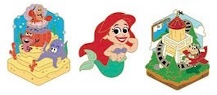 Limited Edition Digitize Disney Ariel 3 Pin Set (Expected Release August 18)