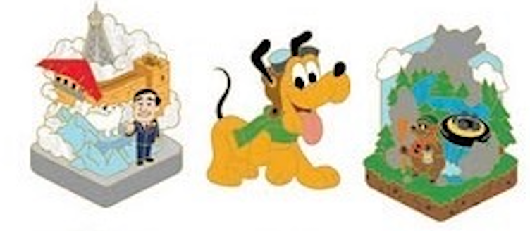 Limited Edition Digitize Disney Pluto 3 Pin Set (Expected Release August 18)