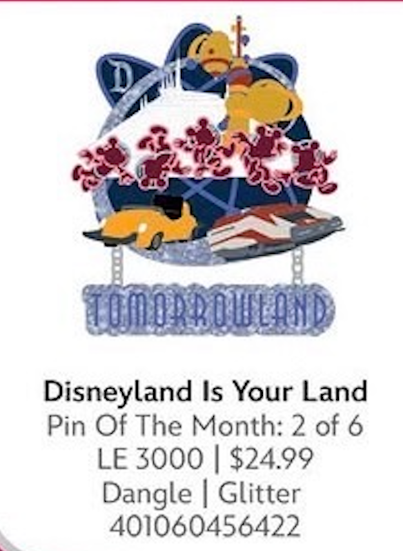 Limited Edition Disneyland Is Your Land - Tomorrowland Pin (Expected Release August 11)