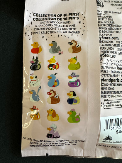 Ducks of Disney Mystery Collection Series 2 - Unopened 5 Pin Bag