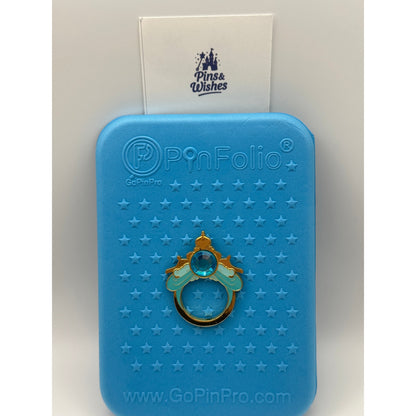 Jasmine Boxlunch Pin - Loungefly Disney Princess Rings pin on a blue background from pins and wishes