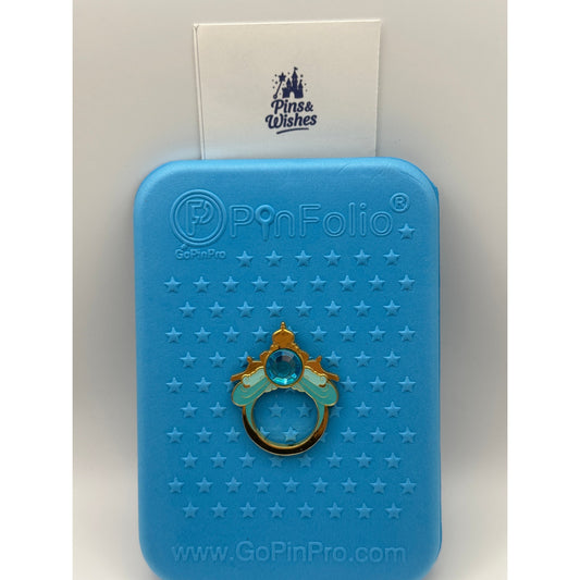 Jasmine Boxlunch Pin - Loungefly Disney Princess Rings pin on a blue background from pins and wishes