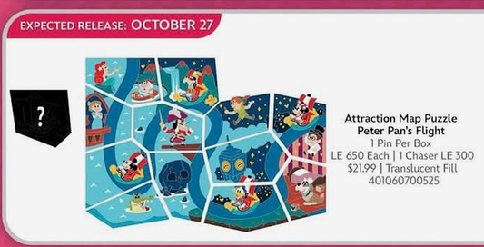 Limited Edition Attraction Map Puzzle - Peter Pan's Flight (Expected Release October 27)