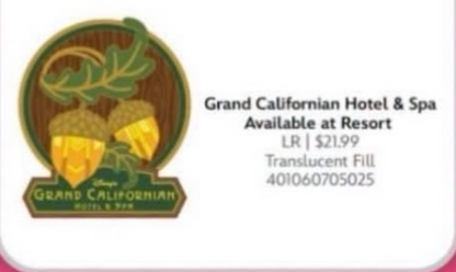 Limited Release Grand Californian Hotel & Spa (Expected Release November 3)
