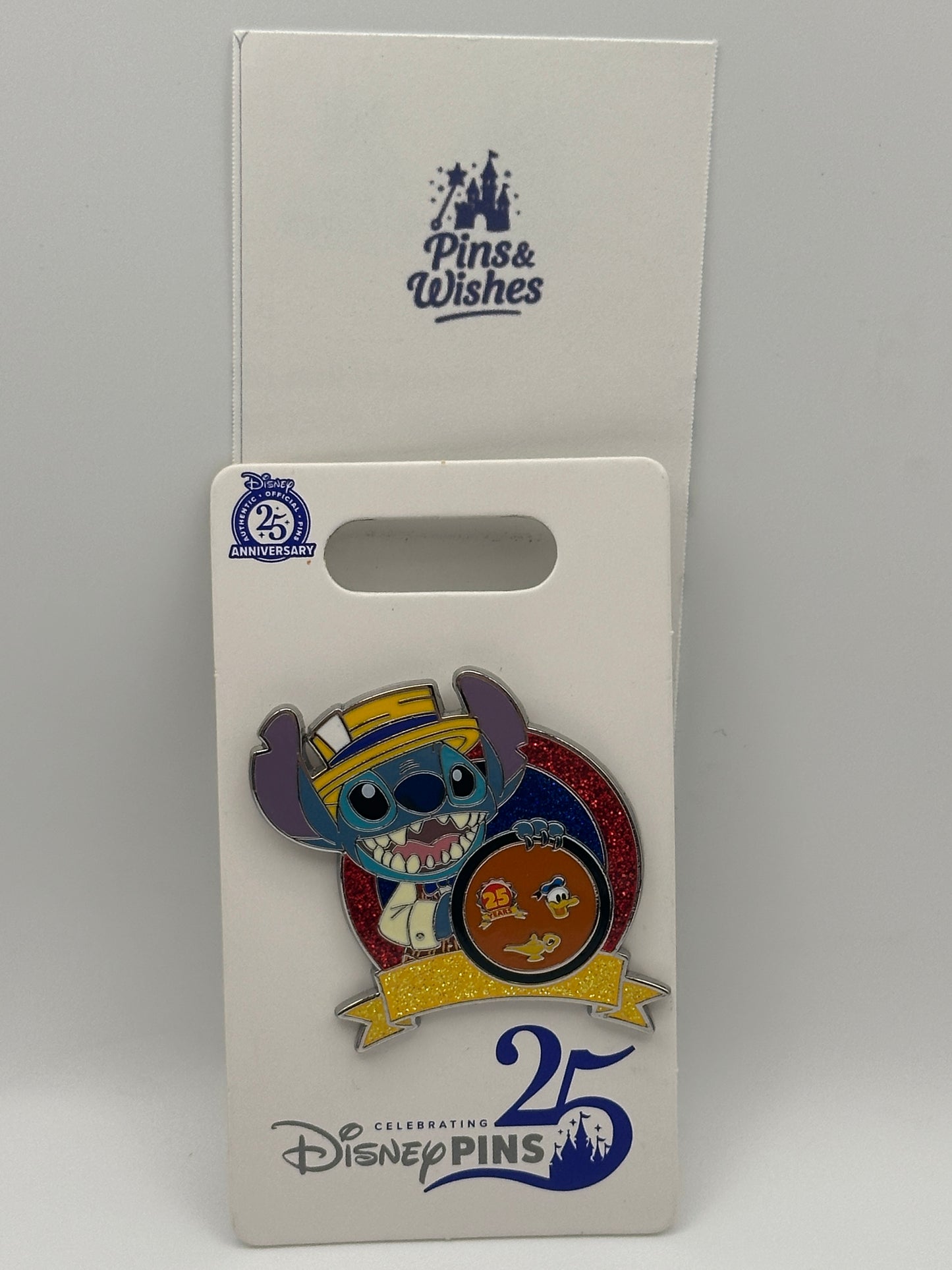 Disney Parks 25th Anniversary Pin Trading Stitch Pin Board