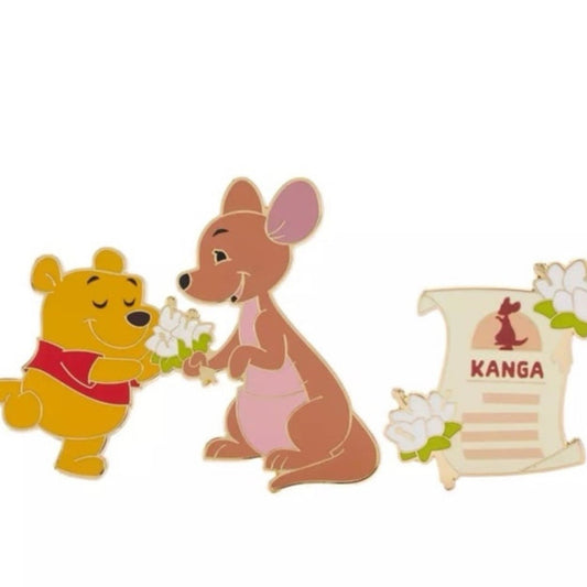 Disney Parks 2025 Winnie the Pooh and Kanga Pin Set August 8/12 LR