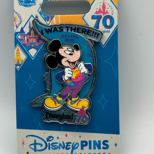 Disneyland I Was There Pin 70th Anniversary Limited Release 2025 - Mickey Mouse