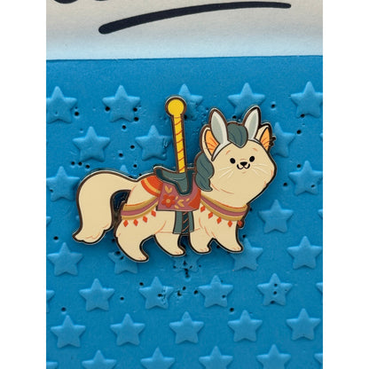 Disney Cats & Dogs in Halloween Costumes Mystery Pin - White Cat Carousel Horse