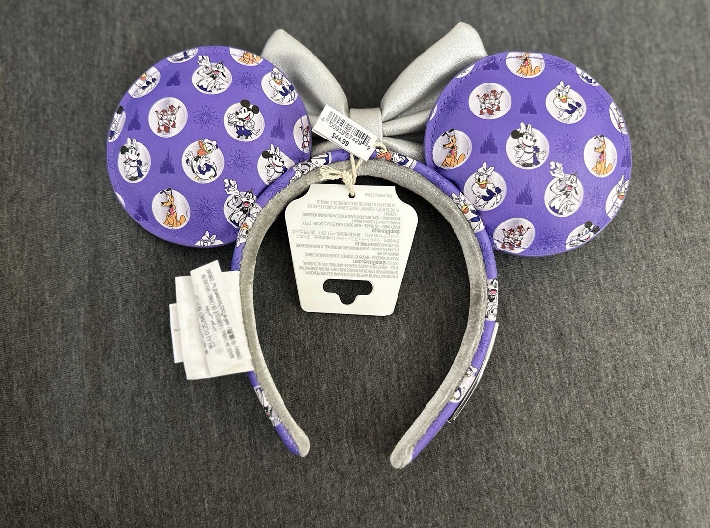 Disney Parks Loungefly 100 Platinum Minnie Headband Ears Mickey And Friends