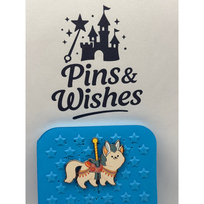 Disney Cats & Dogs in Halloween Costumes Mystery Pin - White Cat Carousel Horse